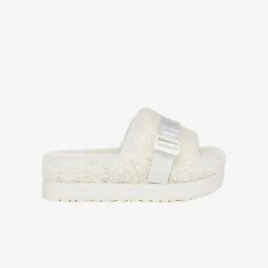 UGG Fluffita White Slides NWT Size 8 US Women's